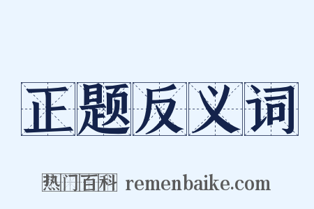 正题反义词是什么意思的图片